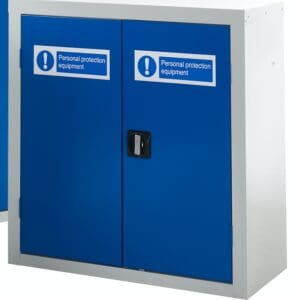 PPE Blue 2 Shelf Cupboard