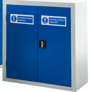 PPE Blue 2 Shelf Cupboard