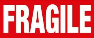 Parcel Labels "FRIGILE" 89 x 32mm (1000)