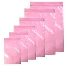 Pink Antistatic Bags Grip Seal, ESD Packaging